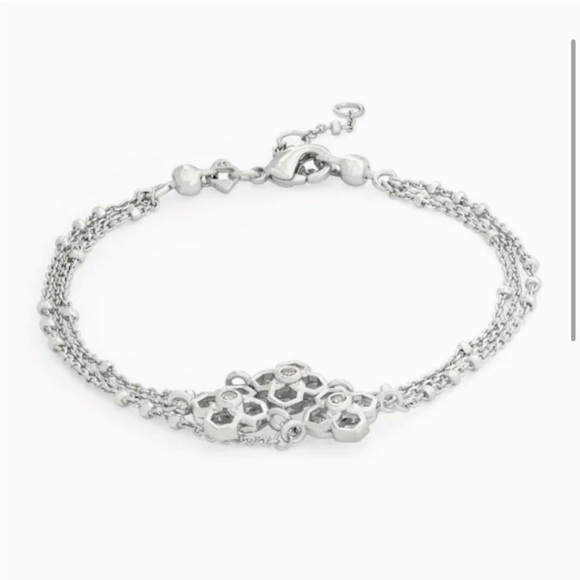 NEW KENDRA SCOTT Rue Multi Strand Bracelet In Silver - Picture 4 of 6